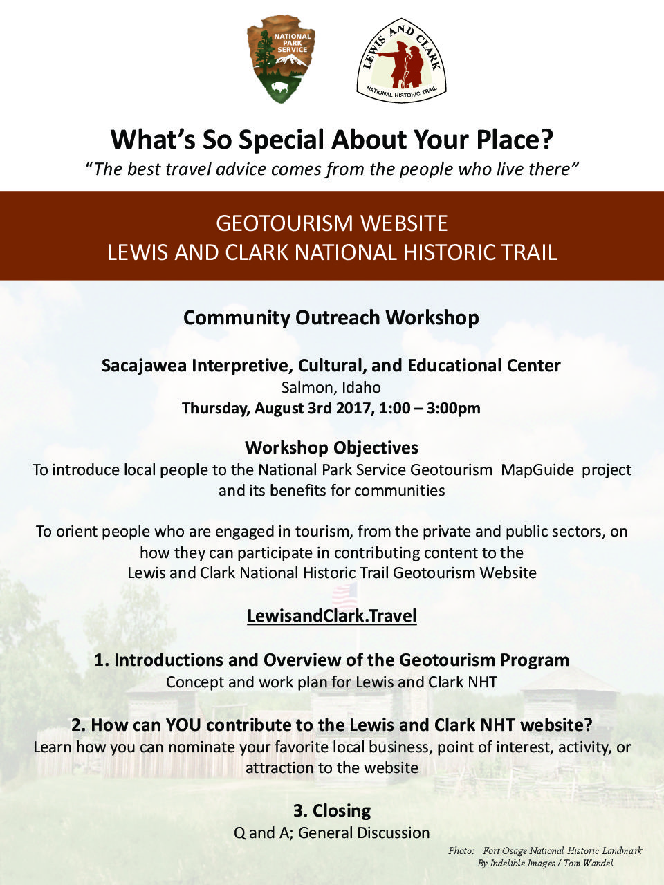 Lewis & Clark National Historic Trail Geotourism Workshop