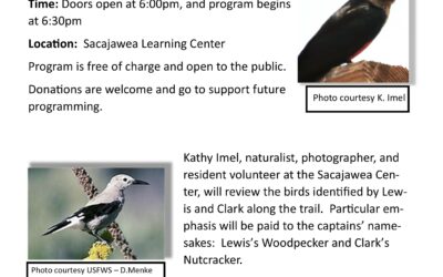 August 8th: On the Trail of Lewis & Clark’s Birds Program