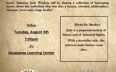 A Brief History of Thomas Jefferson Program- August 4th at 7pm